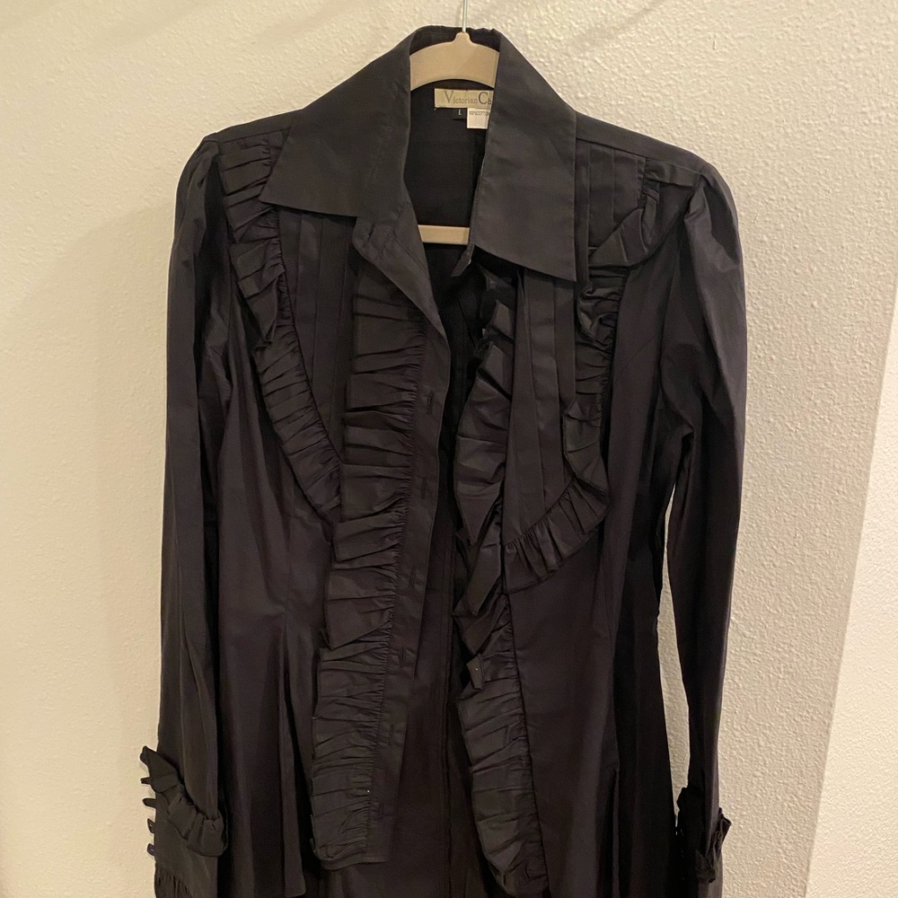 Victorian Choice, Women’s Large Black Button-up Blouse